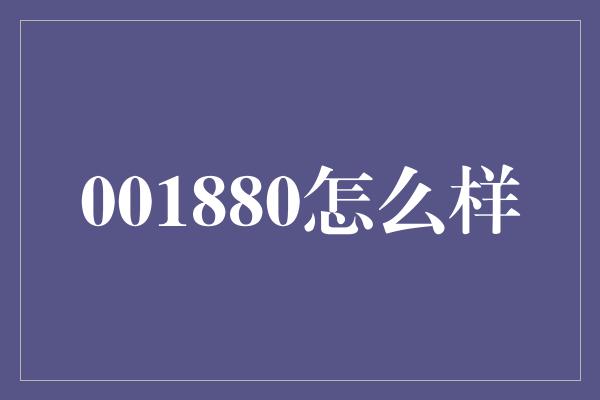 001880怎么样