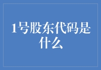 解析1号股东代码：揭开股东持股神秘面纱