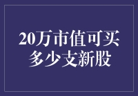 20万市值能买多少支新股？一场股票界的大胃王挑战