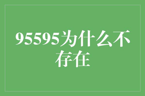 95595为什么不存在