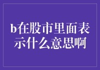 股市中的B：解密其多重含义与应用