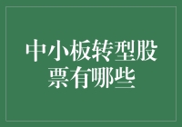 中小板转型股票：把握经济新脉搏的契机