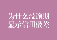 为什么没逾期显示信用极差，难道是信用借呗的老司机？