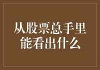 股票大盘手能看出什么？只要给我一杯咖啡，啥都能看出点门道！