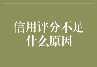 信用评分不足的原因分析与提升策略