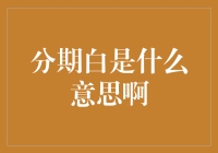 分期白究竟是何方神圣？一文带你揭开神秘面纱