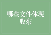 哪些文件体现股东：深入剖析企业治理结构中的股东信息披露