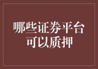 在中国哪些证券平台可以进行质押？详细解析各大平台质押功能优缺点