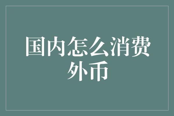 国内怎么消费外币