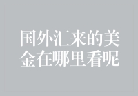 国外汇来的美金去哪里看？请告诉我，千万别告诉我钱丢了！