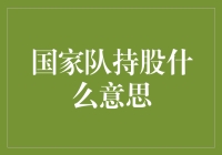 国家队持股：国家资本在市场中的隐形之手