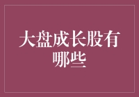 大盘成长股：市场稳定增长的定海神针