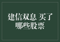 建信双息基金：投资策略解析——聚焦重点持仓股票