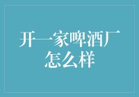 开一家啤酒厂：如何在液体黄金中找到财富与激情？