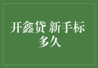 开鑫贷新手标，到底多久能见效？——揭秘投资小技巧