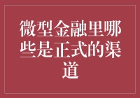 微型金融里的正式渠道：建构和支持小微群体经济发展的桥梁