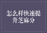 如何在短时间内显著提高芝麻分：策略与实践