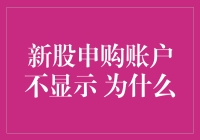 新股申购账户不显示？别急，可能是股票界的隐身术在作祟！