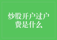 炒股开户过户费是什么：深入解析证券市场中的成本因素