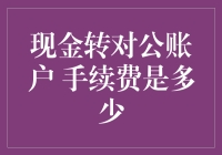 现金转对公账户手续费解析及其影响因素