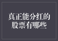 真正能分红的股票有哪些？——从韭菜到股东的华丽变身指南