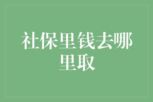 社保里钱去哪里取