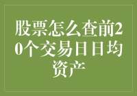 股票前20个交易日日均资产查询方法解析