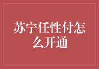 苏宁任性付——真的那么难开吗？