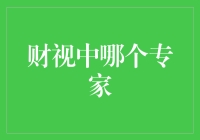 财视中的专家：从理财大侠到股市神捕