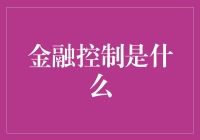 金融控制：理解它的内涵与外延